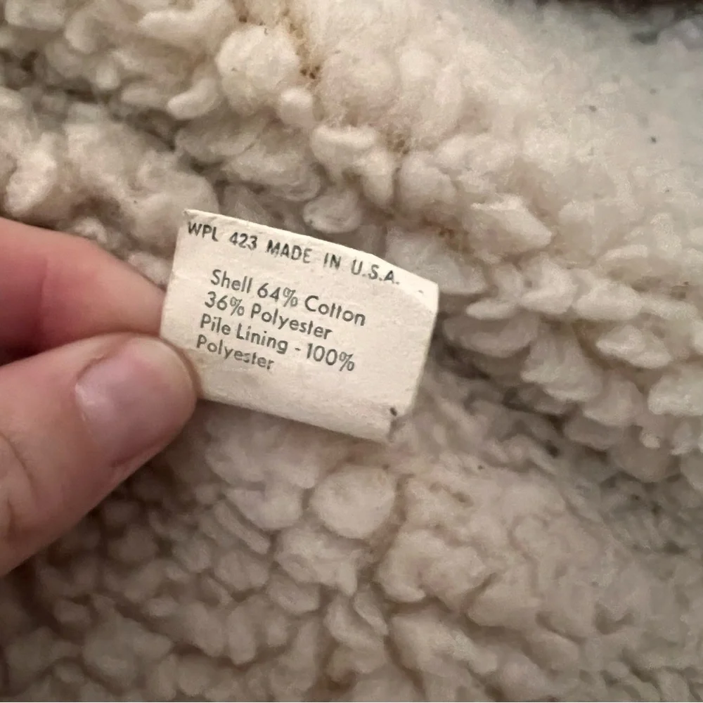 Levi's Orange Tag Blue Denim Sherpa Vest - Picture 7 of 8